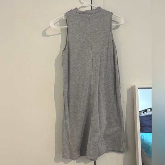 Grey Sleeveless T Shirt Dress - Picture 4 of 5